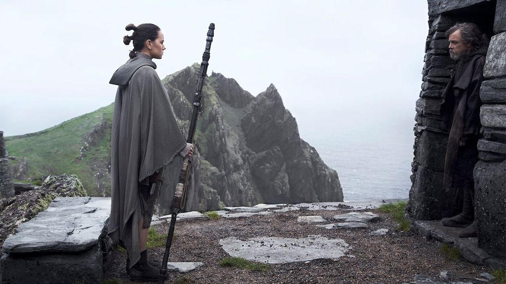 Daisy Ridley, Mark Hamill in 'Star Wars: The Last Jedi'