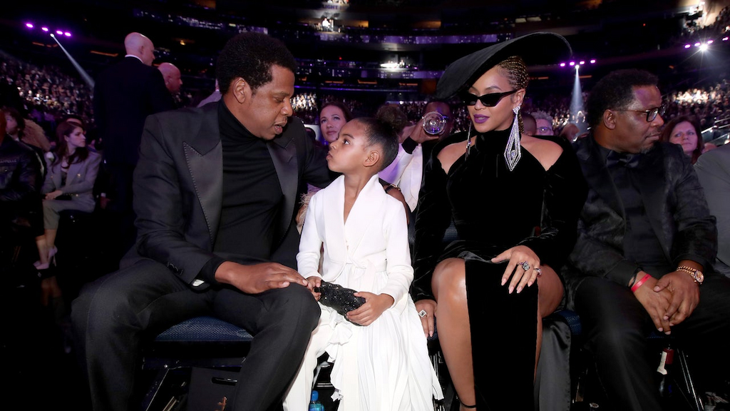 Jay-Z, Blue Ivy and Beyonce at 2018 GRAMMYs