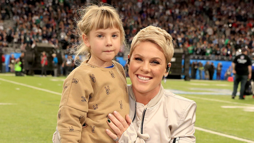 Willow and Pink at the Super Bowl