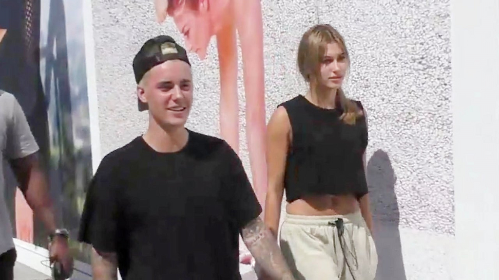 Justin Bieber and Hailey Baldwin are seen on October 7, 2015 in Los Angeles.