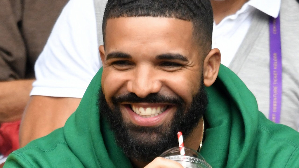 Drake attends day eight of the Wimbledon Tennis Championships at the All England Lawn Tennis and Croquet Club on July 10, 2018 in London, England.