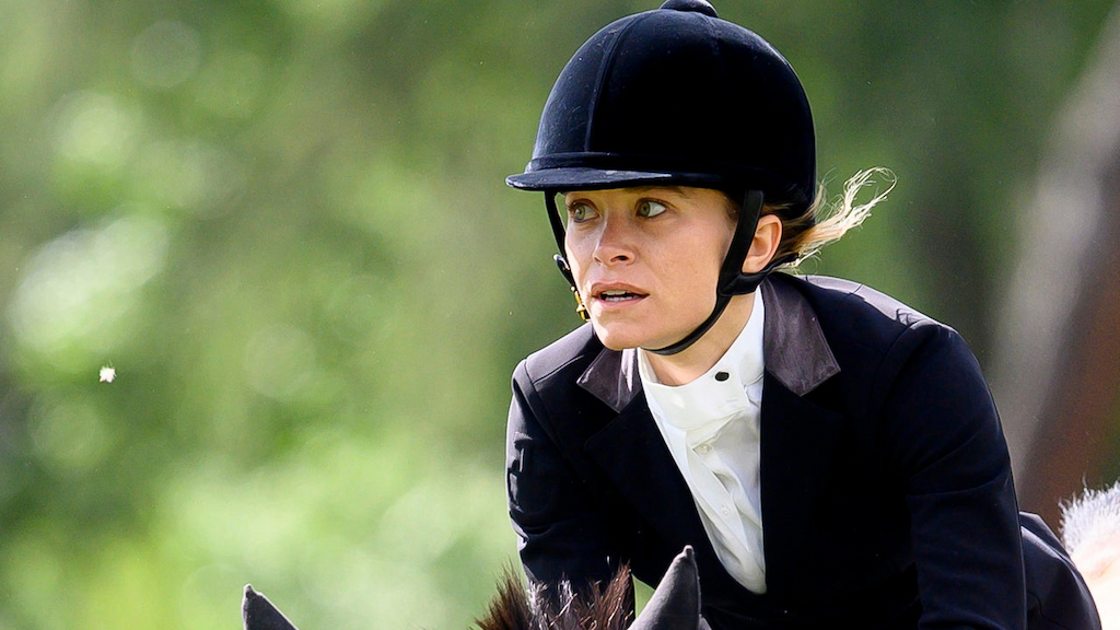Mary-Kate Olsen competes during Madrid-Longines Champions, the International Global Champions Tour at Club de Campo Villa de Madrid on May 17, 2019 in Madrid, Spain. 