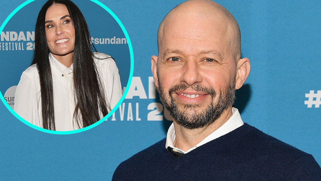 Jon Cryer and Demi Moore (inset)