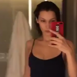 Bella Hadid Poses in Skimpy Underwear, Shows Off Her Fit Figure on Instagram