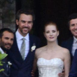 NEWS: Jessica Chastain Is a Blushing Bride in Custom-Made Wedding Dress -- See the Style!