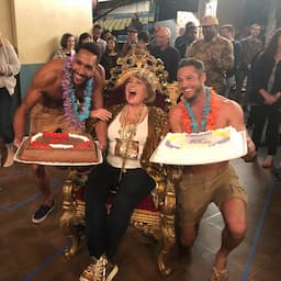 Roseanne Barr Gets the Royal Treatment During On-Set Birthday Celebration