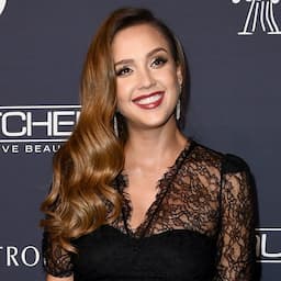 Jessica Alba Breastfeeds Newborn Son While Wearing Black in Support of Time's Up Movement at Golden Globes