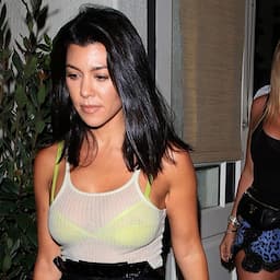 Newly Single Kourtney Kardashian Rocks Sexy Sheer Style for a Girls' Night Out