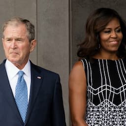 Former President George W. Bush Shares Candy With Michelle Obama at John McCain's Funeral -- Watch