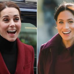Kate Middleton and Meghan Markle Both Wear Burgundy Looks on the Same Day