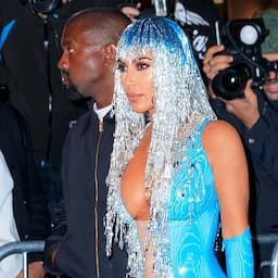 Kim Kardashian Switches Into Blue Latex and a Tinsel Wig for Met Gala After-Party