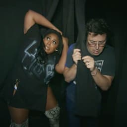 Lizzo Uses Ellen's ‘Average Andy’ as a Human Shield in Haunted House, Is Literally Scared Off Her Feet