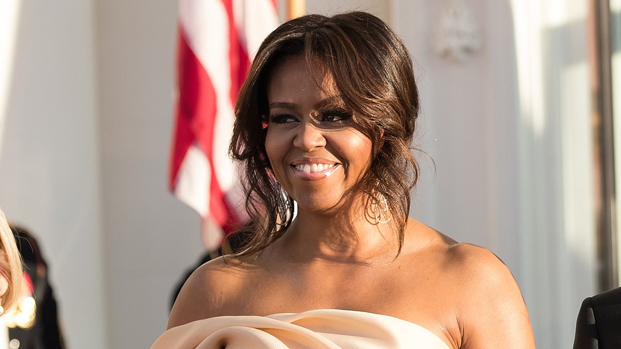 Michelle Obama Stuns In Gorgeous Naeem Khan Gown At Nordic State