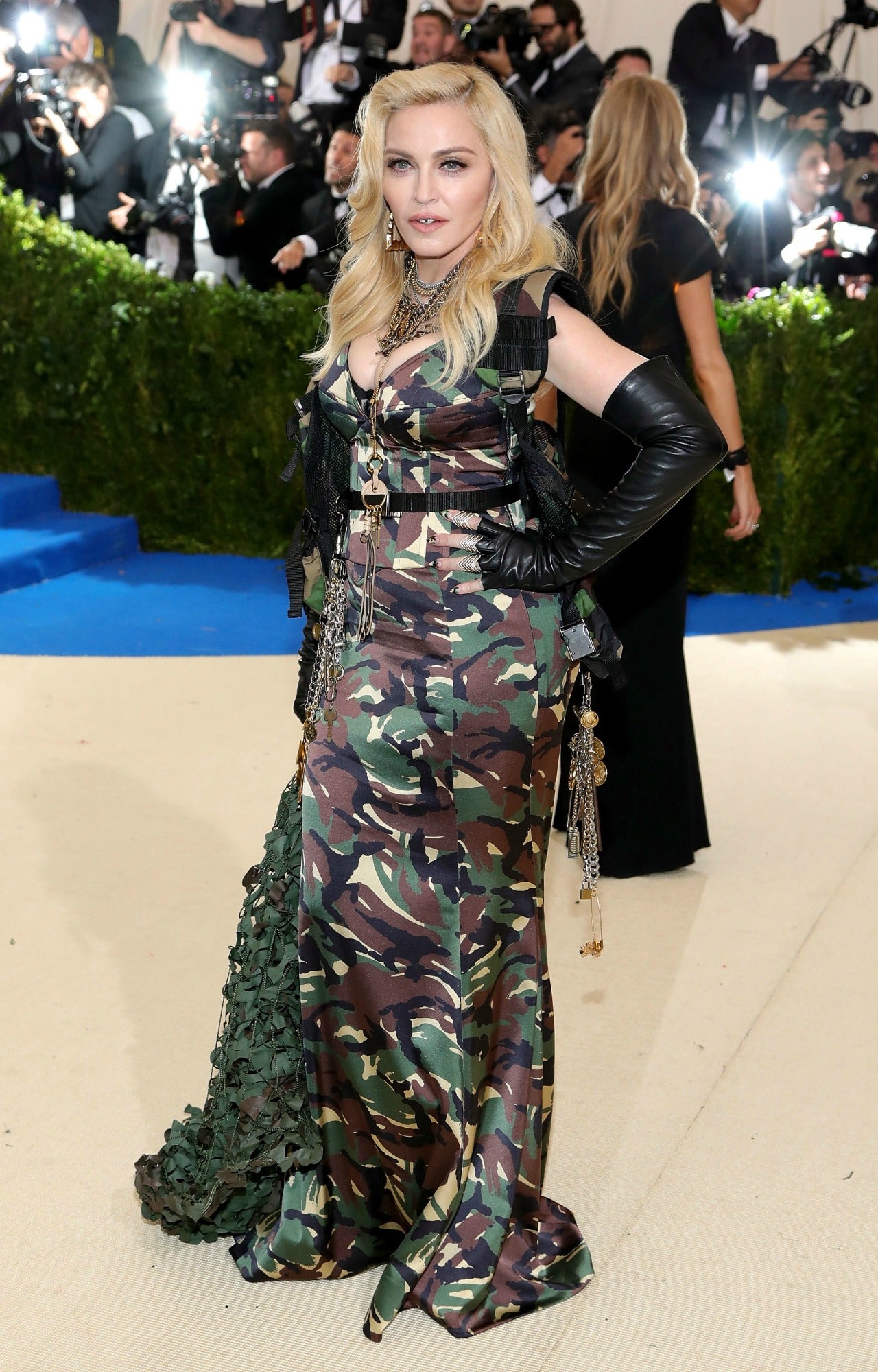EXCLUSIVE: Madonna Explains Her Crazy Met Gala Army Dress, Reveals She Has Rose in Her ...