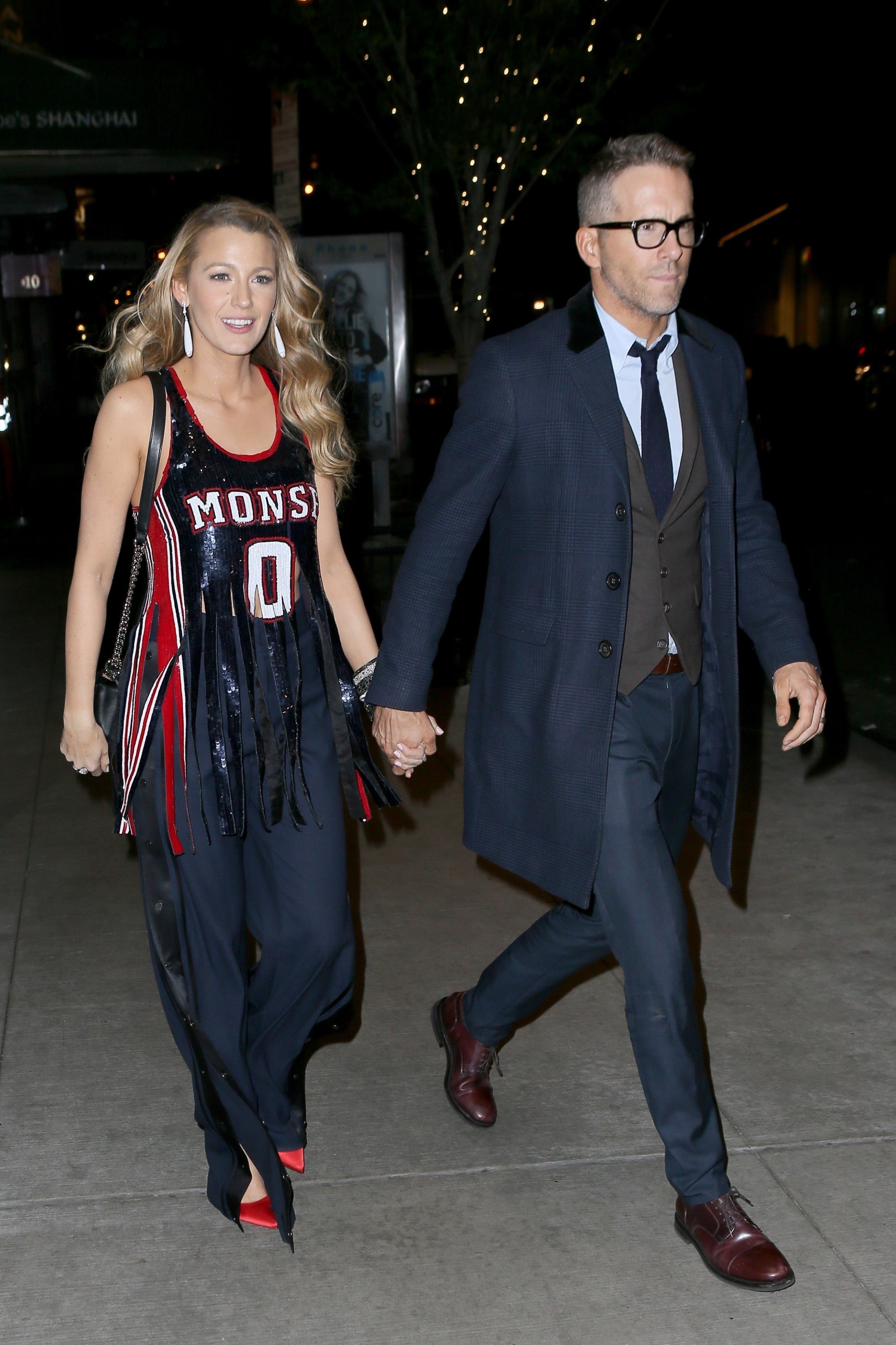 Blake Lively Stuns in Bedazzled Jersey, Holds Hands With Ryan Reynolds: Pic ...