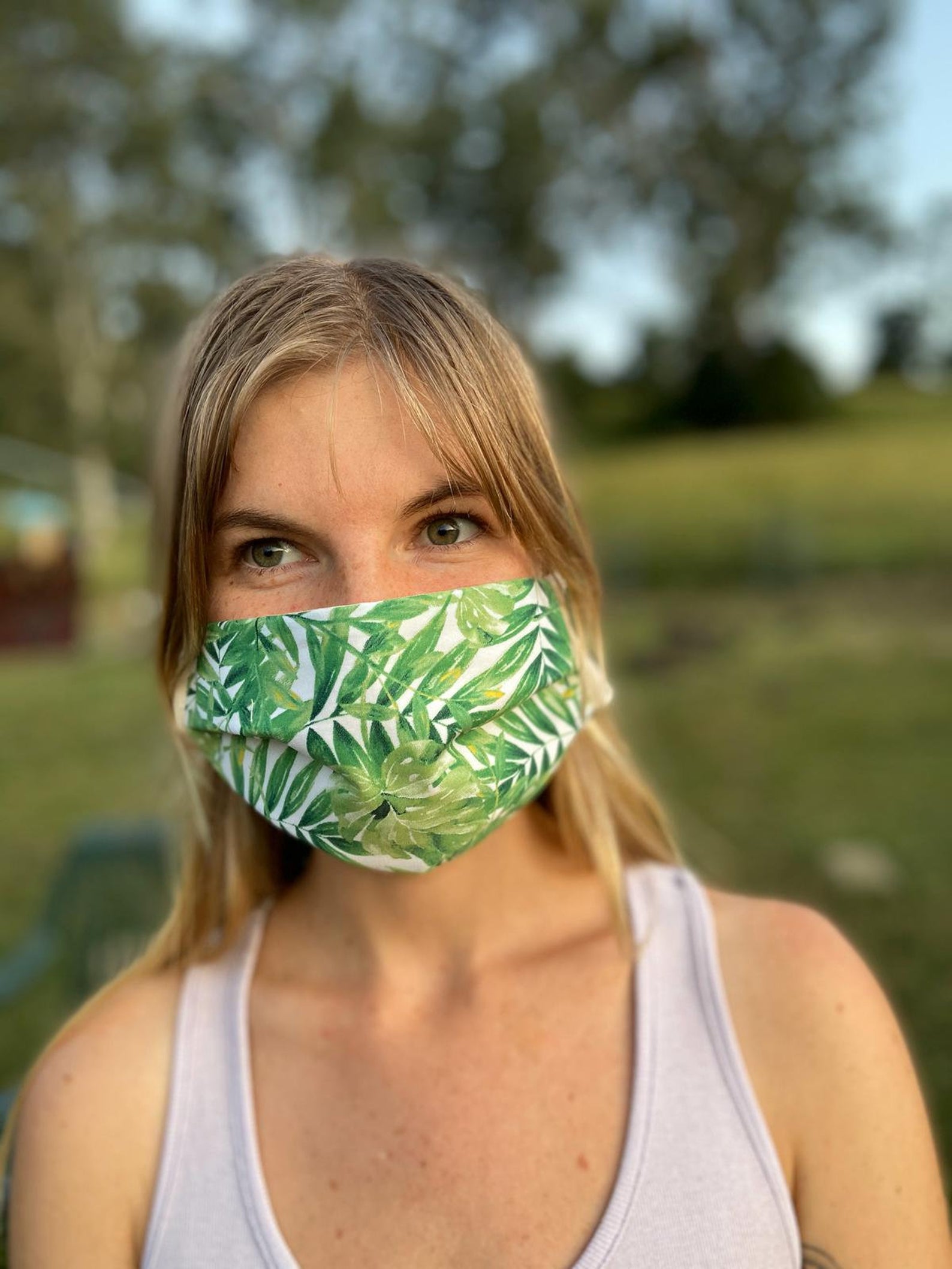 Leaf Print Protective Face Mask