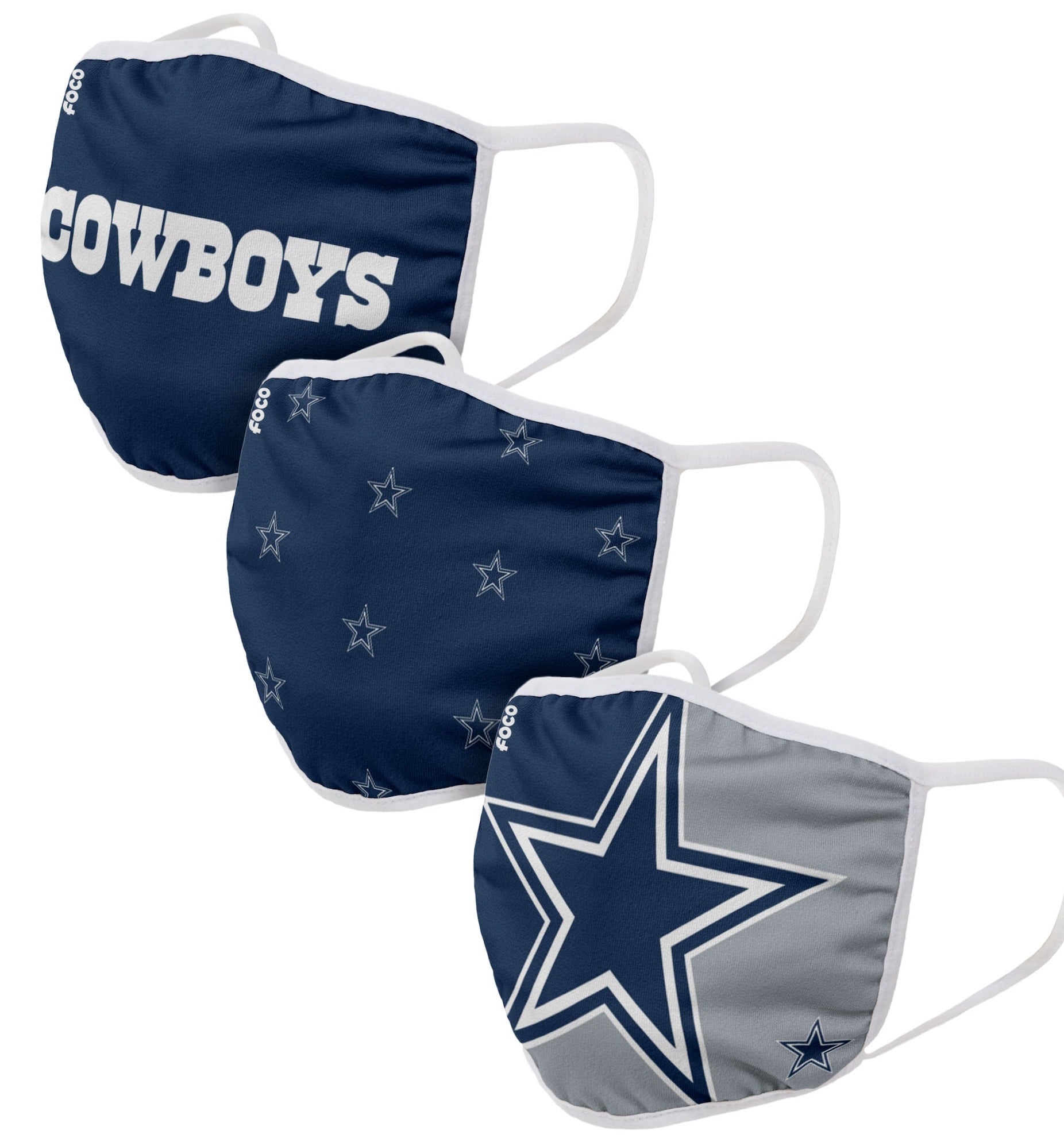 Officially Licensed Sports Team Face Covering (3-Pack)