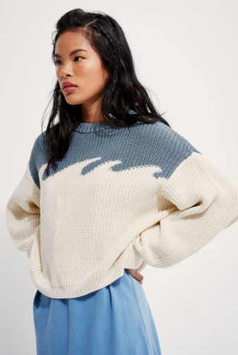 Back beat co. Organic cotton wave sweater