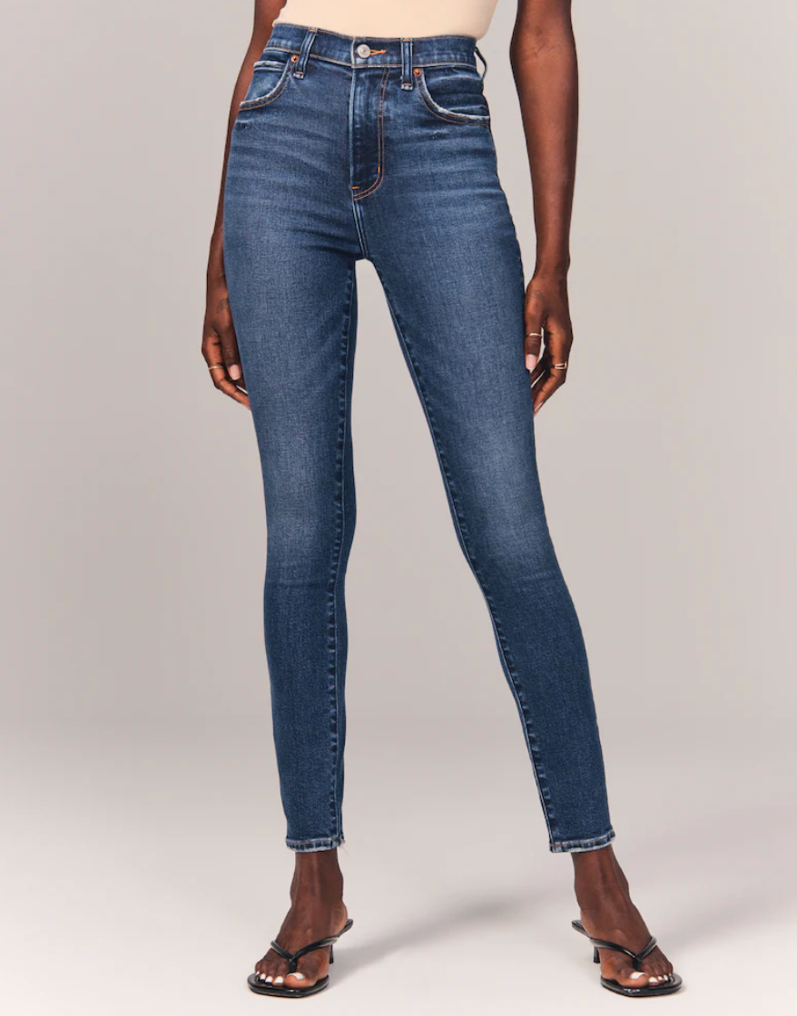 Abercrombie & fitch high rise super skinny jeans