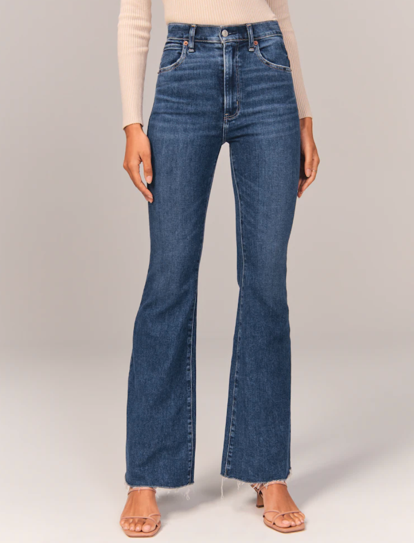 Abercrombie & fitch ultra high rise flare jeans