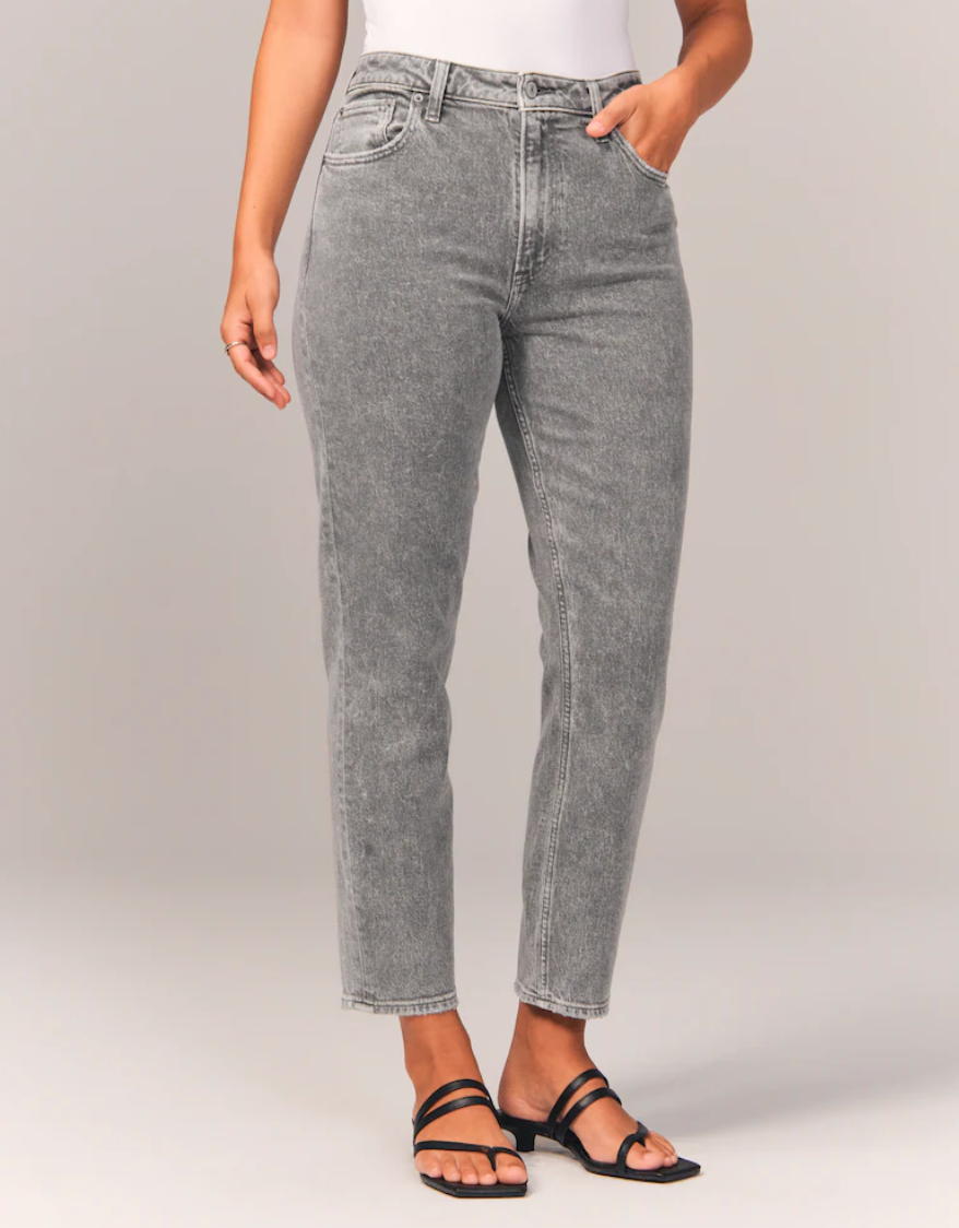 Abercrombie & fitch curve love high rise mom jeans