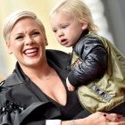 Pink and son Jameson at walk of fame ceremony