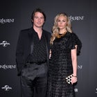 Josh Hartnett and Tamsin Egerton attend the Saint Laurent x Vanity Fair x NBCUniversal dinner and party to celebrate “Oppenheimer” at a private residence on March 08, 2024 in Los Angeles, California.