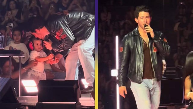 Nick Jonas Kisses Daughter Malti During Serenade at Jonas Brothers Concert