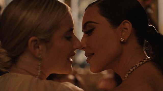 Kim Kardashian and Emma Roberts Passionately Kiss in 'AHS: Delicate'