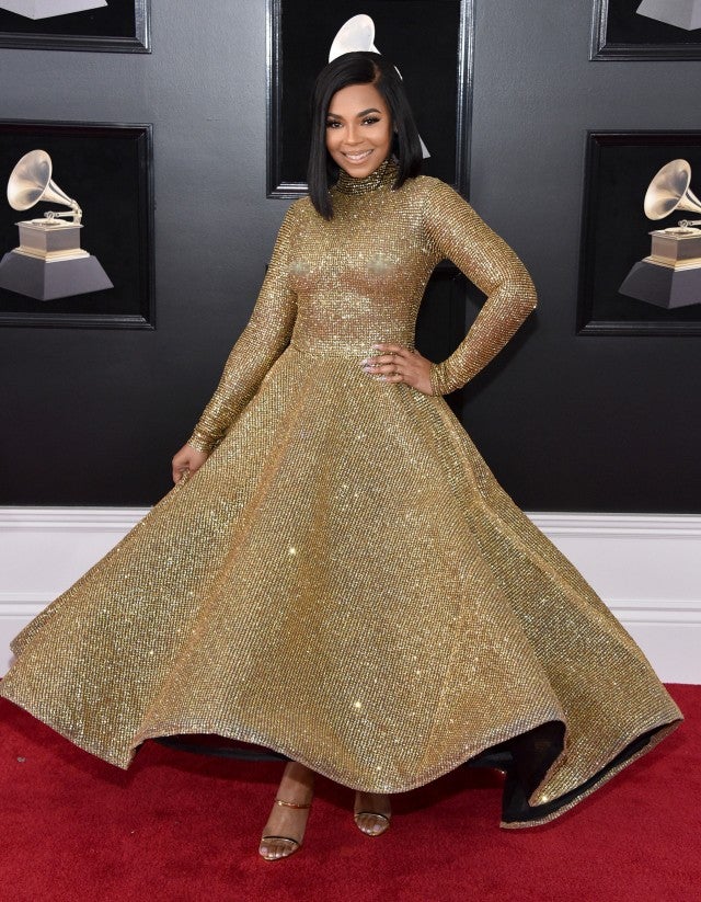 Ashanti Shimmers in Sheer Gold Ballgown at 2018 GRAMMY Awards -- See the Look | wusa9.com Ashanti Shimmers in Sheer Gold Ballgown at 2018 GRAMMY Awards -- See the Look | wusa9.com