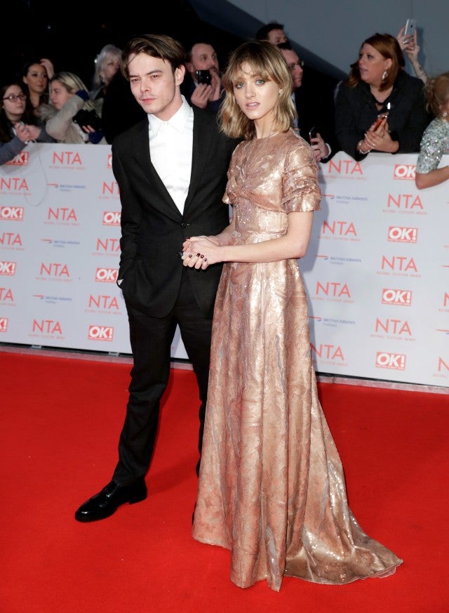 Charlie Heaton and Natalia Dyer at National Television Awards 2018