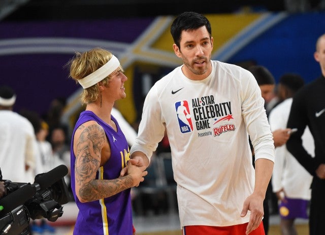 Drew Scott and Justin Bieber NBA All Star Game