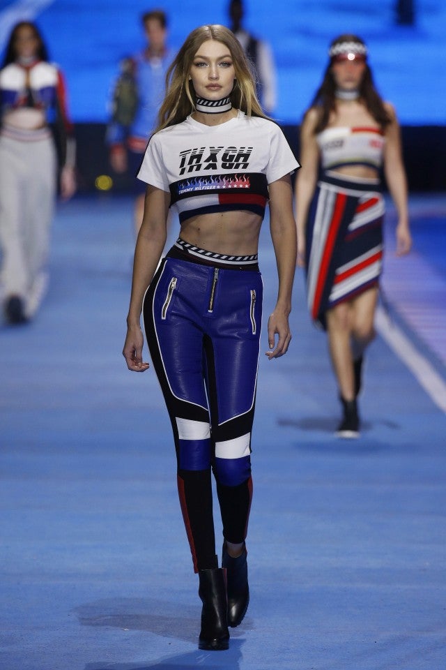Gigi Hadid Shows Off Crazy Toned Abs During Tommy Hilfiger