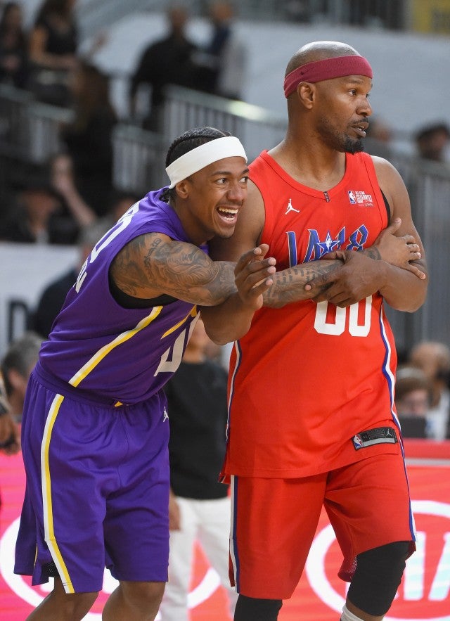 Nick Cannon Jamie Foxx NBA All Star Game
