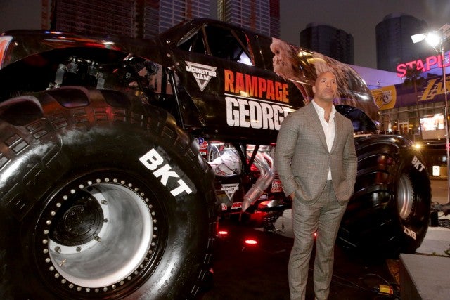 The Rock at Rampage premiere