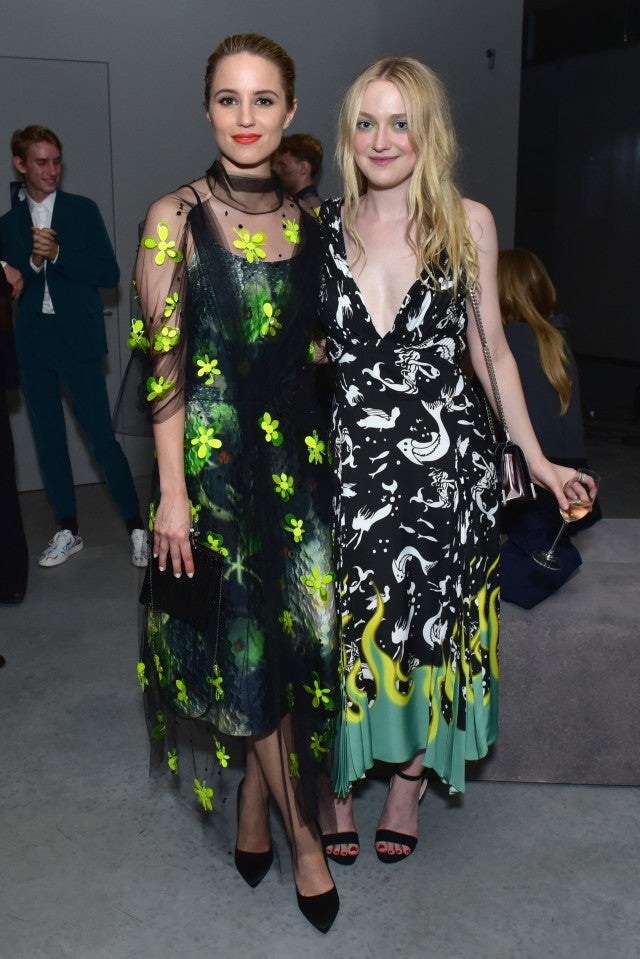 Dianna Agron and Dakota Fanning Prada Show