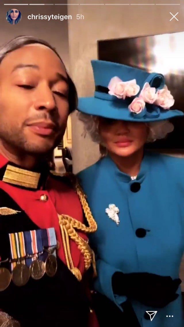Chrissy Teigen And John Legend Dress As Queen Elizabeth And Prince Philip In Regal Halloween Costumes Pics