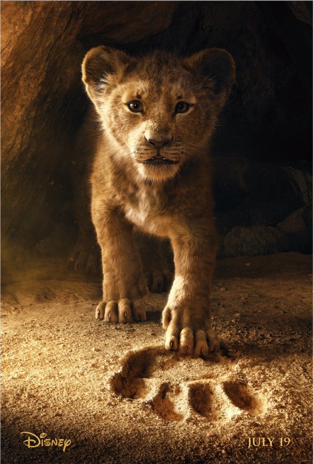 The first poster of the action movie "The Lion King".