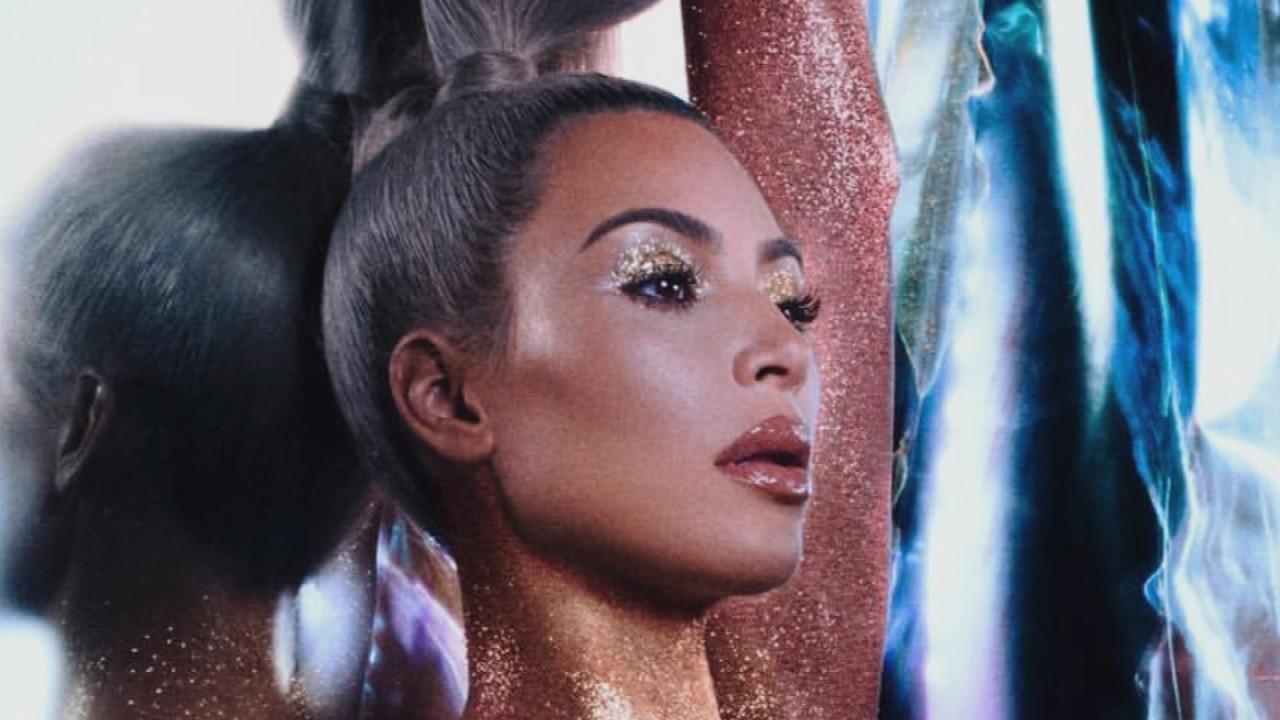 Kim Kardashian Poses Nude in Glitter Body Paint For Beauty 