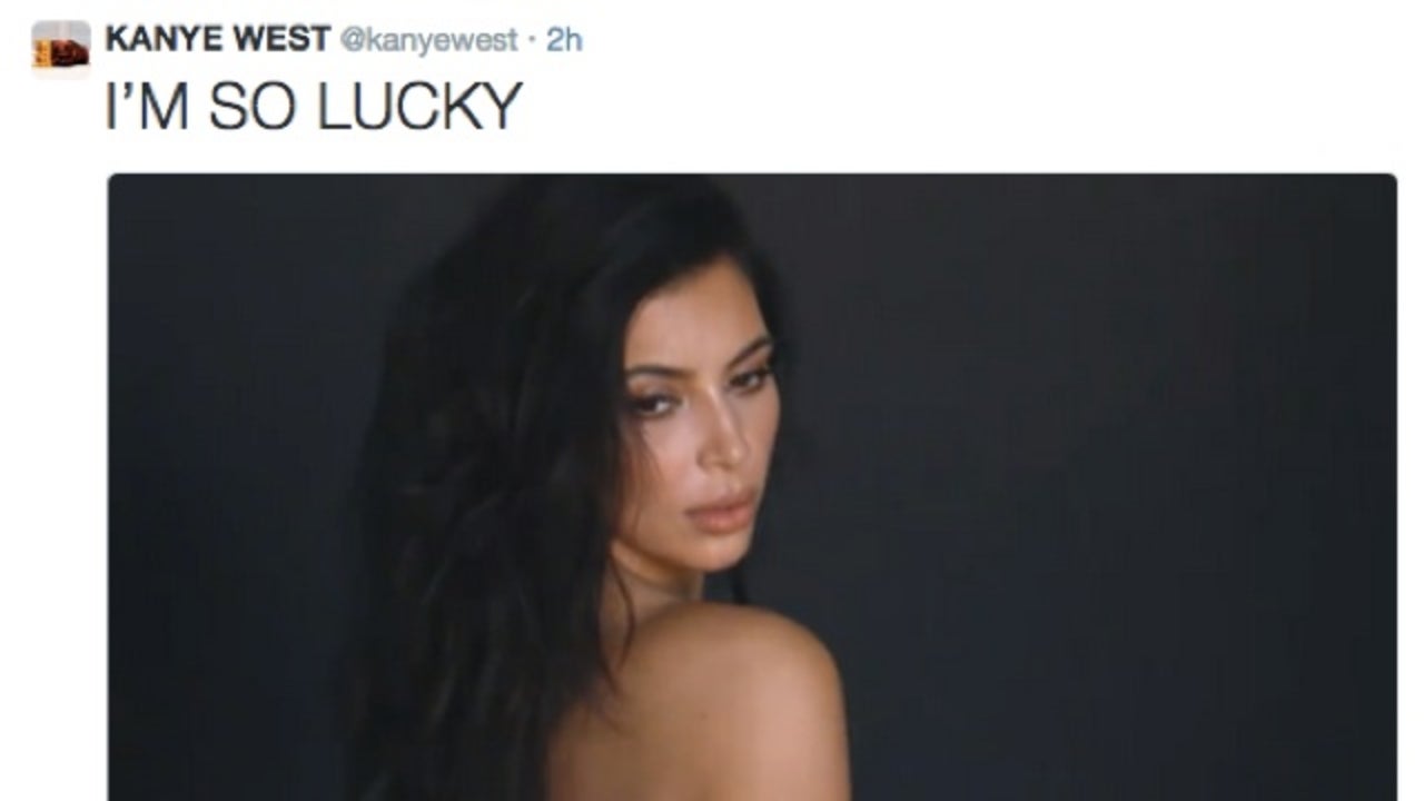 Kanye West Tweets 8 Naked Photos Of Kim Kardashian To Express How Lucky He Is Entertainment
