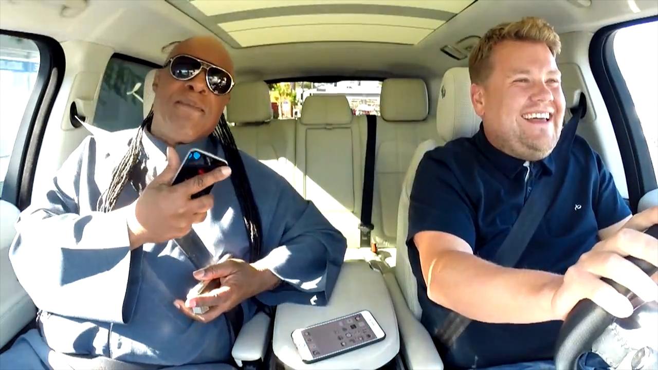 Stevie Wonder Takes the Wheel During Carpool Karaoke With James Corden Entertainment Tonight