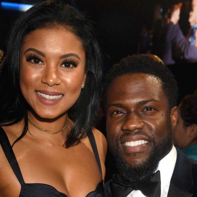 Eniko Parrish and Kevin Hart at the People's Choice Awards 2017 