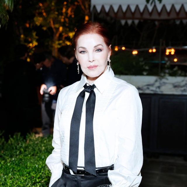 LOS ANGELES, CALIFORNIA - SEPTEMBER 19: Priscilla Presley attends the CHANEL dinner to celebrate the launch of Sofia Coppola Archive: 1999-2023 at Chateau Marmont on September 19, 2023 in Los Angeles, California.