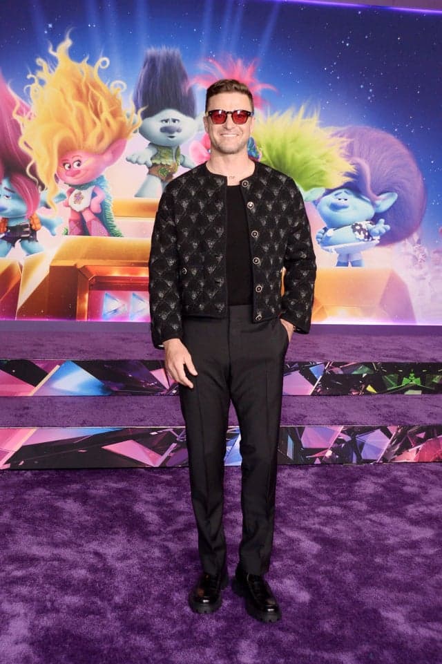 HOLLYWOOD, CALIFORNIA - NOVEMBER 15: Justin Timberlake attends a special screening of Universal Pictures' "Trolls: Band Together" at TCL Chinese Theatre on November 15, 2023 in Hollywood, California.