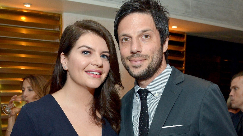 Casey Wilson and David Caspe at the premiere of 'One Mississippi'