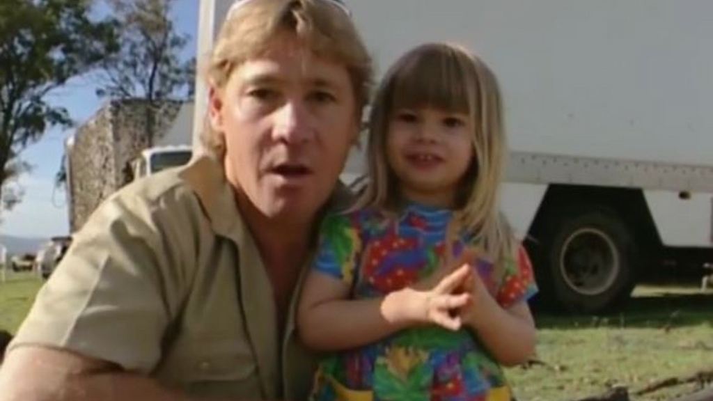 Baby Bindi Irwin and Steve Irwin