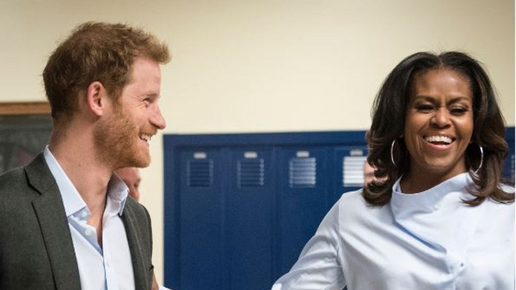 Prince Harry Michelle Obama Surprise Students in Chicago
