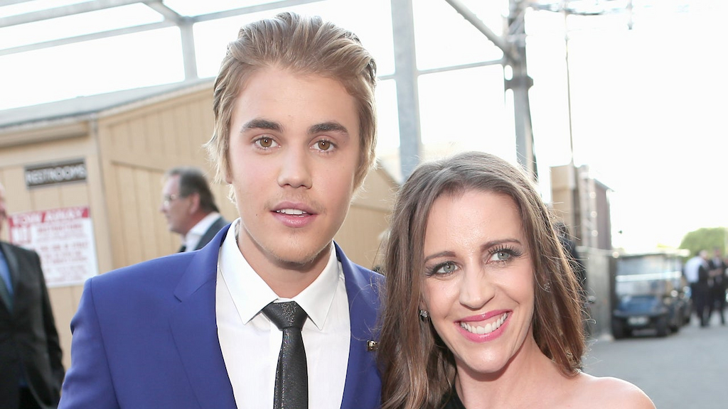 Justin Bieber and mom Pattie Mallette at Comedy Central Roast of Justin Bieber 2015