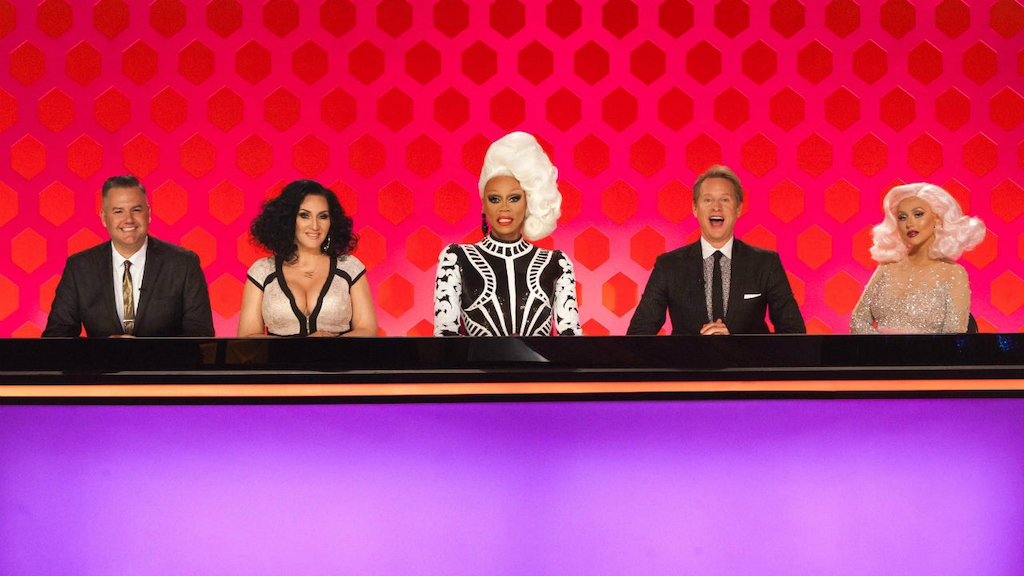 The judging panel for the season premiere of 'RuPaul's Drag Race' season 10.