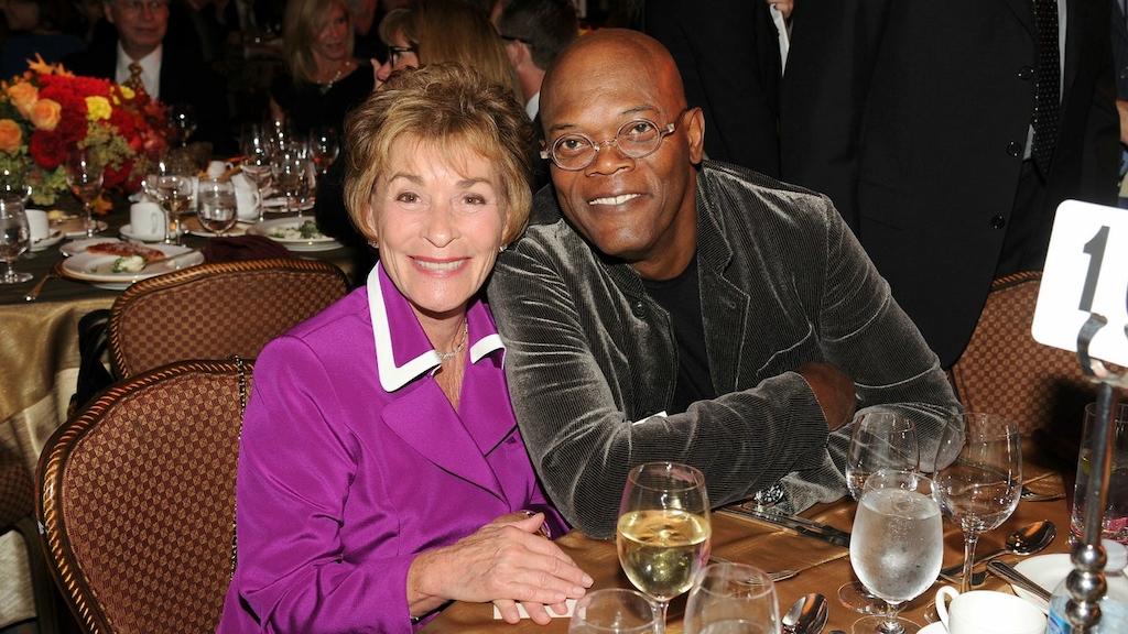 Judge Judy and Samuel L. Jackson in 2012